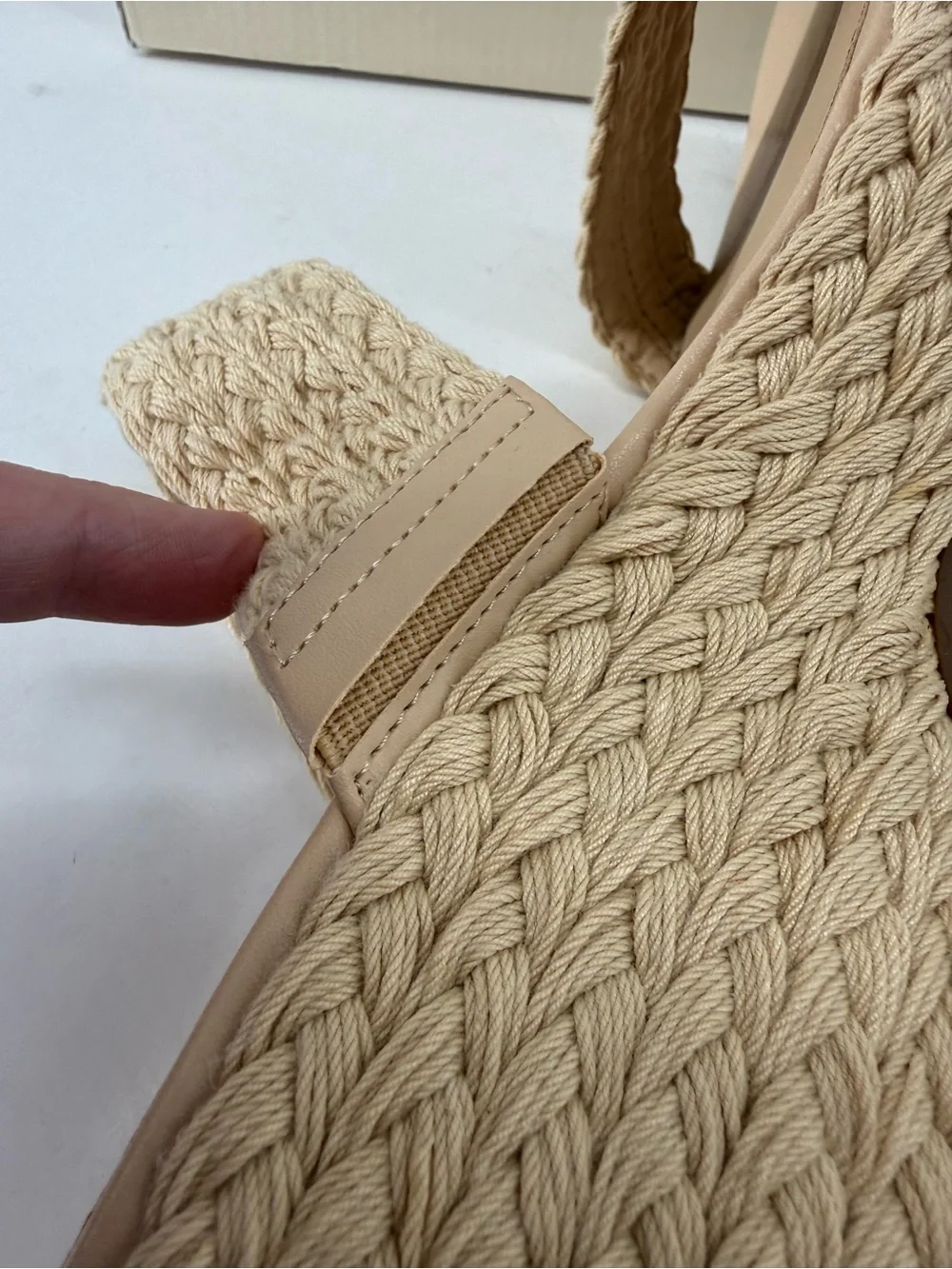 ON 34th Norinarf Raffia Platform Wedge Sandals Womens 9.5M Natural Resort NEW